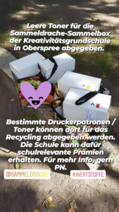 Volle Kisten mit Druckerpatronen von cleanuptrepnick